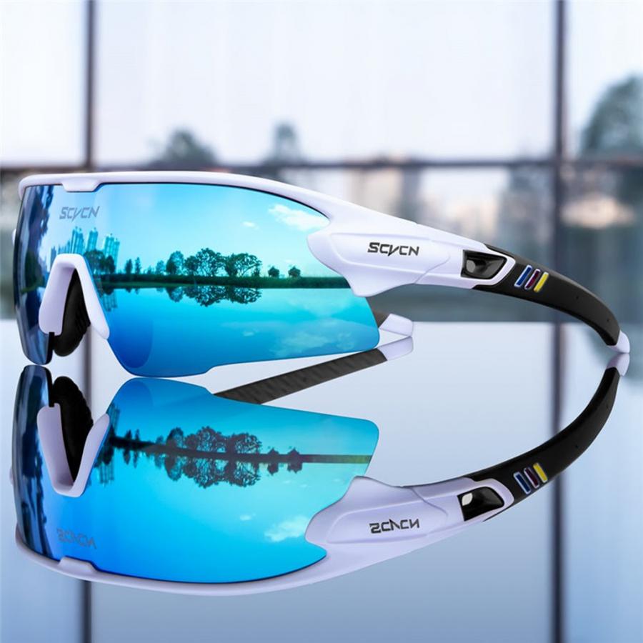 SCVCN S2 Sports Sunglasses-Blue/White - D Byk Store