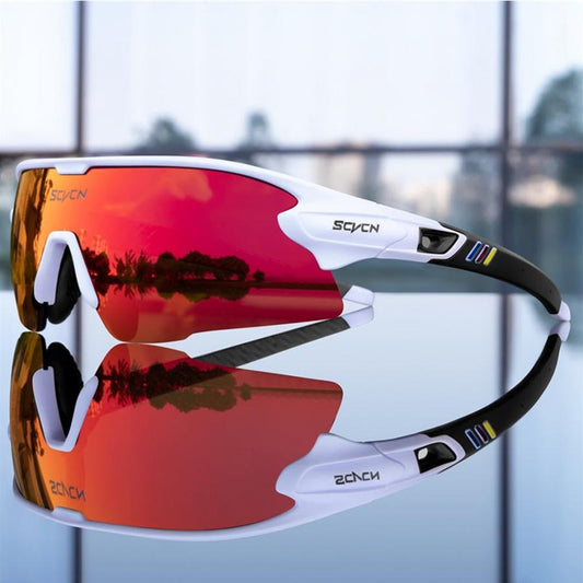 SCVCN S2 Sports Sunglasses-Red/White - D Byk Store