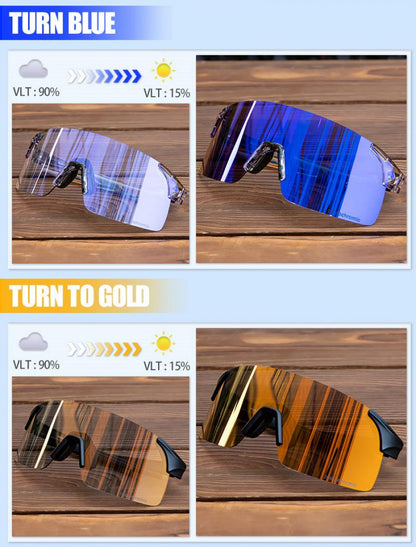 SCVCN X142 Coloured Photochromic Sunglasses-Red/Pink - D Byk Store