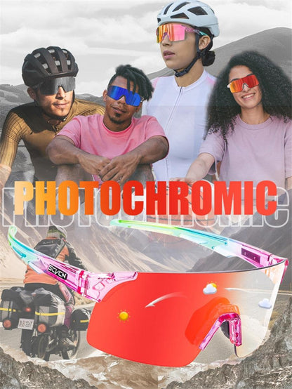 SCVCN X142 Coloured Photochromic Sunglasses-Red/Pink - D Byk Store