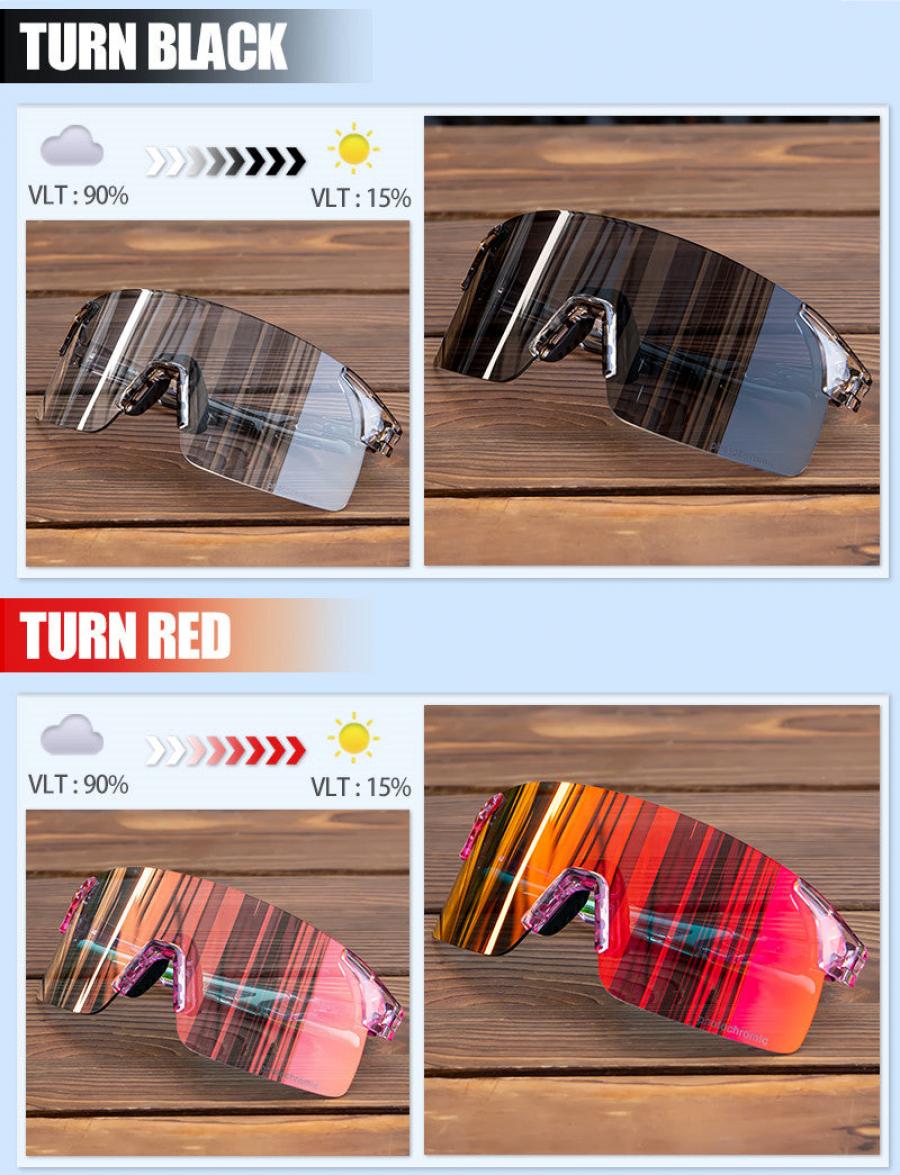 SCVCN X142 Coloured Photochromic Sunglasses-Red/Pink - D Byk Store