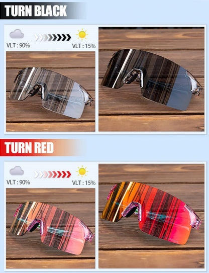 SCVCN X142 Photochromic Sunglasses-Black/Green - D Byk Store