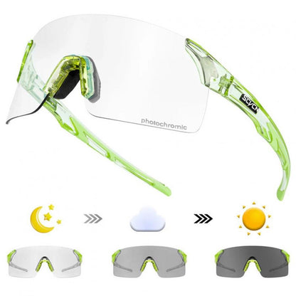 SCVCN X142 Photochromic Sunglasses-Black/Green - D Byk Store