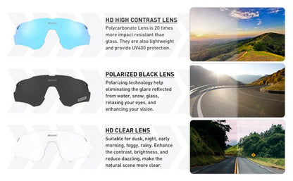SCVCN X18 Sport Glasses-Blue/White - D Byk Store