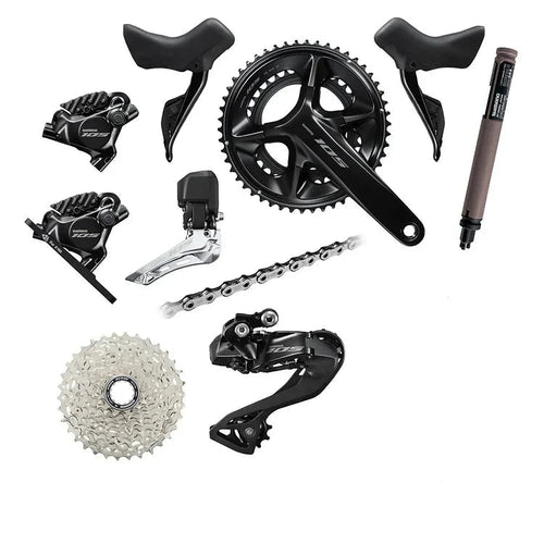 Shimano 105 R7150 Di2 2x12 Speed Groupset with Hydraulic Disc Brakes (50/34, 11-34)