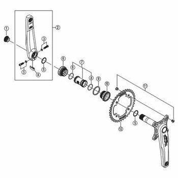 Shimano Crank Arm Fixing Bolt | for Shimano DXR FC - MX71, Y1E511100 - D Byk Store
