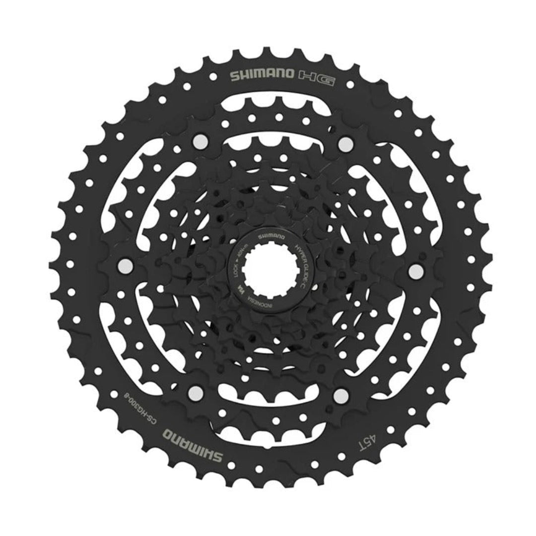 Shimano Essa CS - HG300 8 Speed Cassette (Black) - D Byk Store