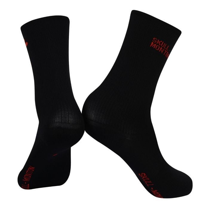 Skull Monton Cycling Socks - Red - D Byk Store
