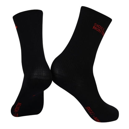 Skull Monton Cycling Socks - Red - D Byk Store