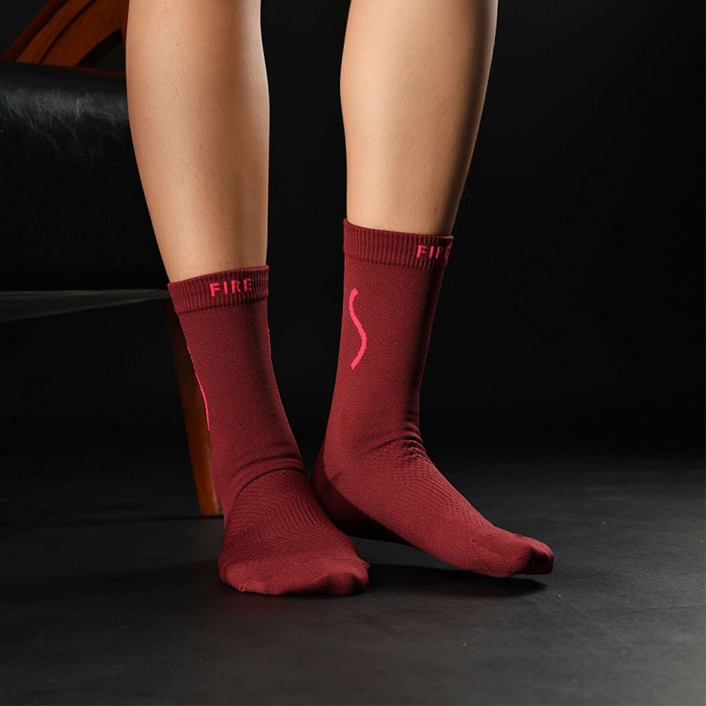 Skull Monton Fire Socks - Red - D Byk Store