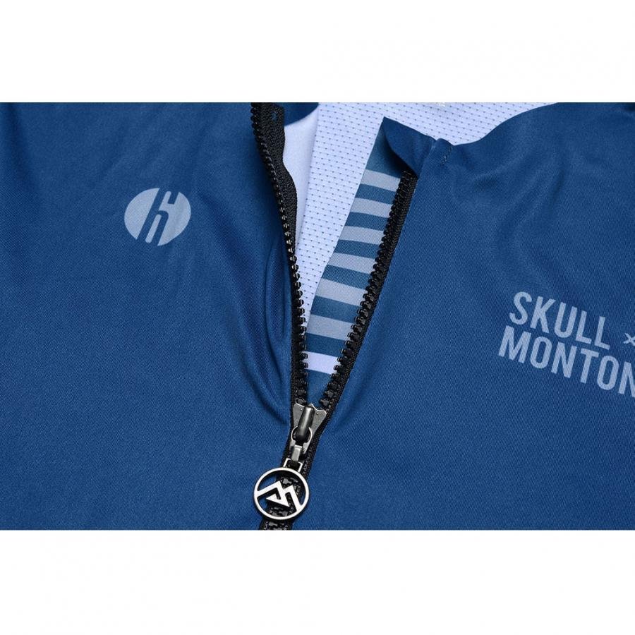Skull Monton Friday Long Sleeve Jersey-Grey Blue - D Byk Store