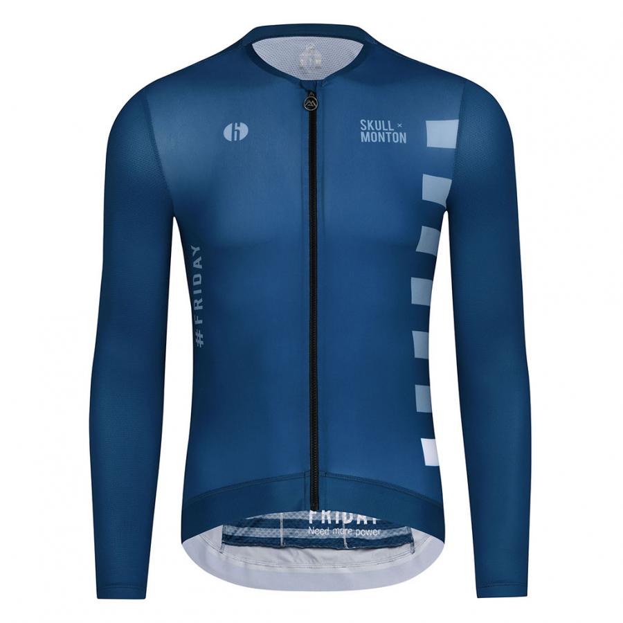 Skull Monton Friday Long Sleeve Jersey-Grey Blue - D Byk Store