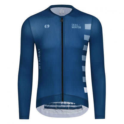 Skull Monton Friday Long Sleeve Jersey-Grey Blue - D Byk Store