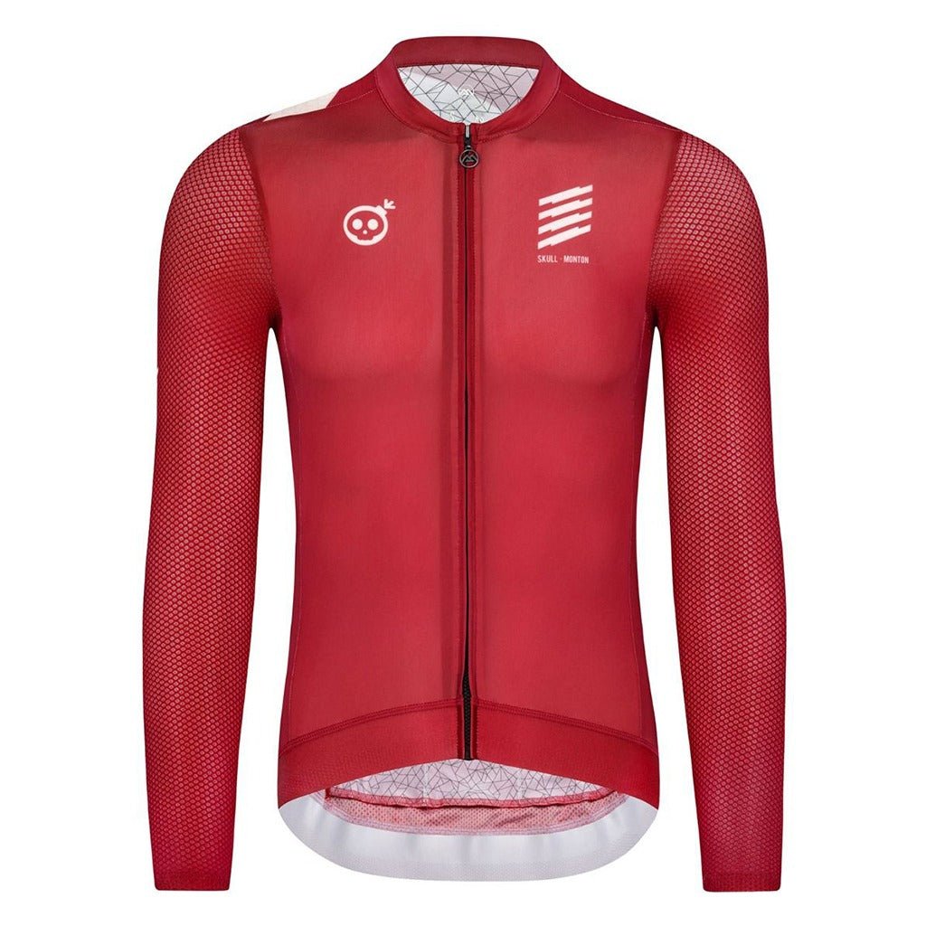 Skull Monton Wednesday Long Sleeve Jersey - Brick Red - D Byk Store