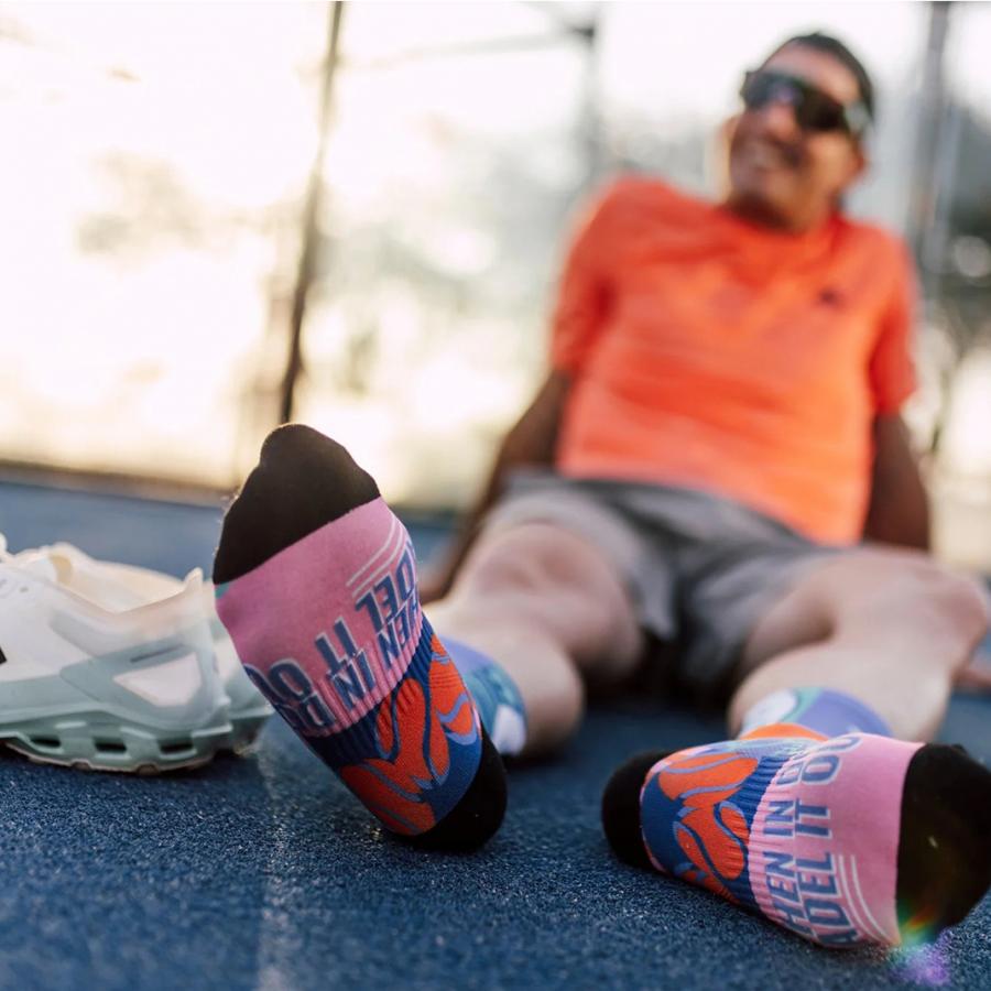 Sox Blocks Pink Padel Crew Socks - D Byk Store