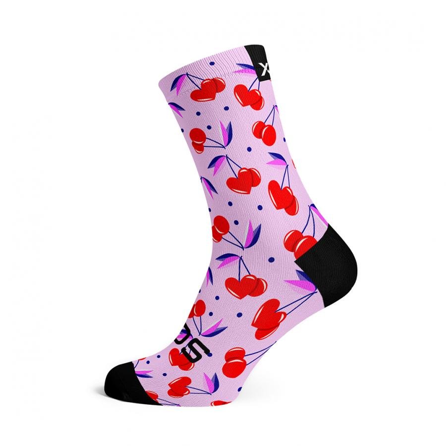 Sox Cherry Pink Casual Crew Socks - D Byk Store