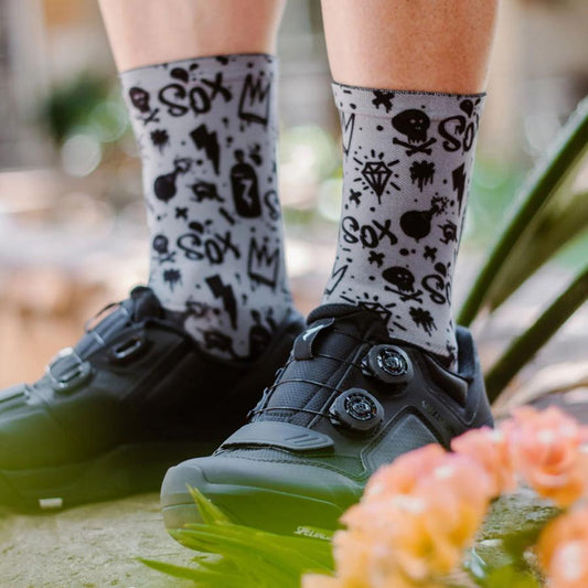 Sox Doodle Grey Casual Crew Socks - D Byk Store