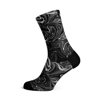 Sox Marble Black Casual Crew Socks - D Byk Store