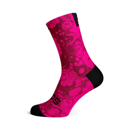 Sox Neon Slide Pink Casual Crew Socks - D Byk Store