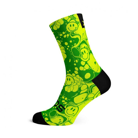 Sox Neon Slide Yellow Casual Crew Socks - D Byk Store