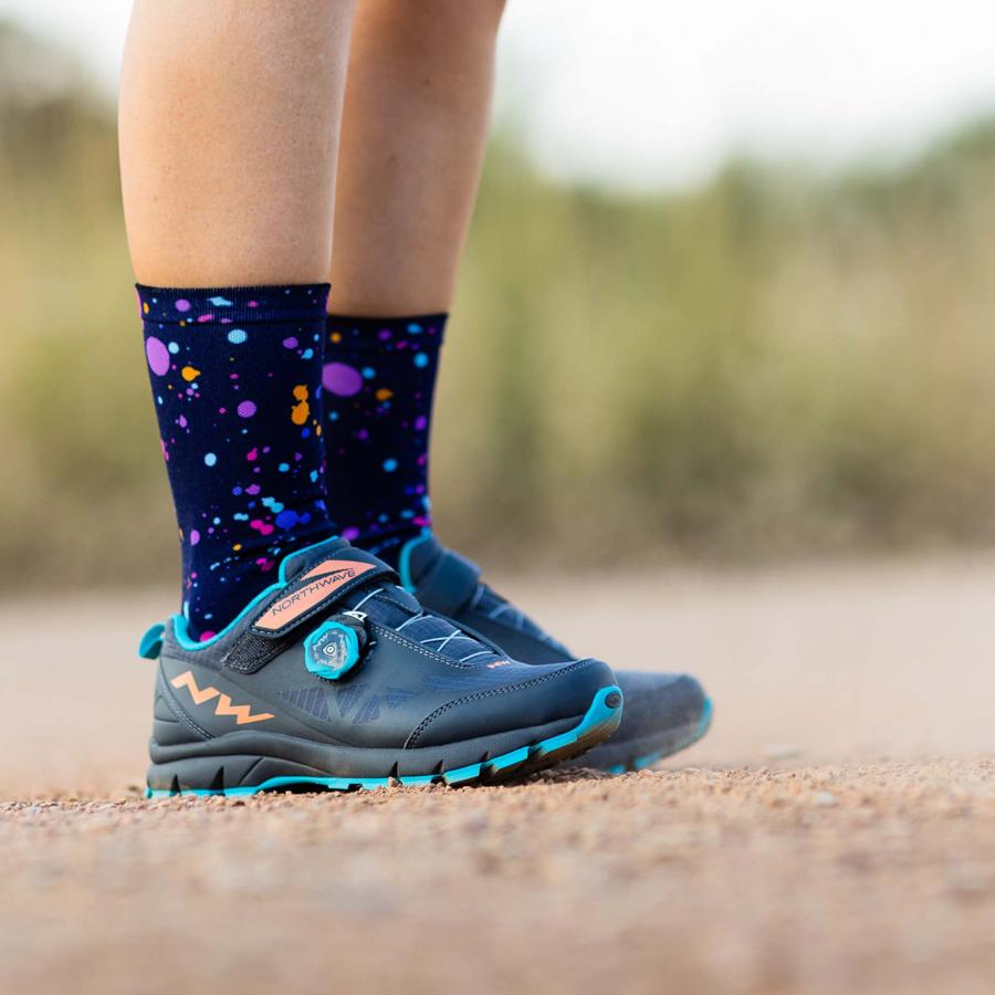 Sox Purple Splash Casual Crew Socks - D Byk Store