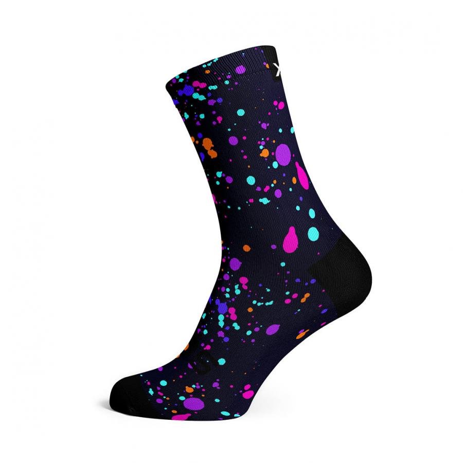 Sox Purple Splash Casual Crew Socks - D Byk Store