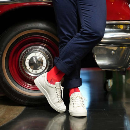 Sox Solid Red Casual Crew Socks - D Byk Store