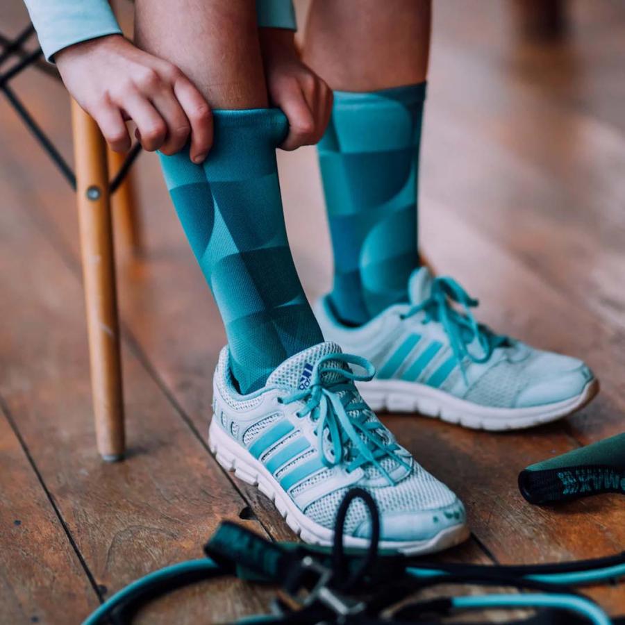 Sox Solid Teal Casual Crew Socks - D Byk Store