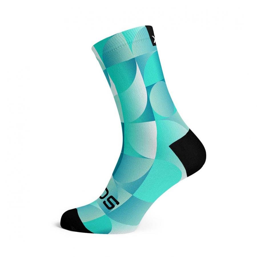 Sox Solid Turquoise Casual Crew Socks - D Byk Store