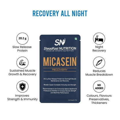 Steadfast Nutrition MiCASEIN – Night Recovery Protein (25g Sachet) - D Byk Store