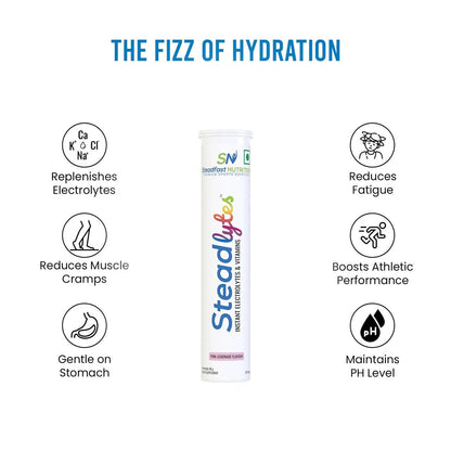 Steadfast Nutrition Steadlytes - Electrolytes Tablet for Instant Hydration - Pink - Lemonade - D Byk Store