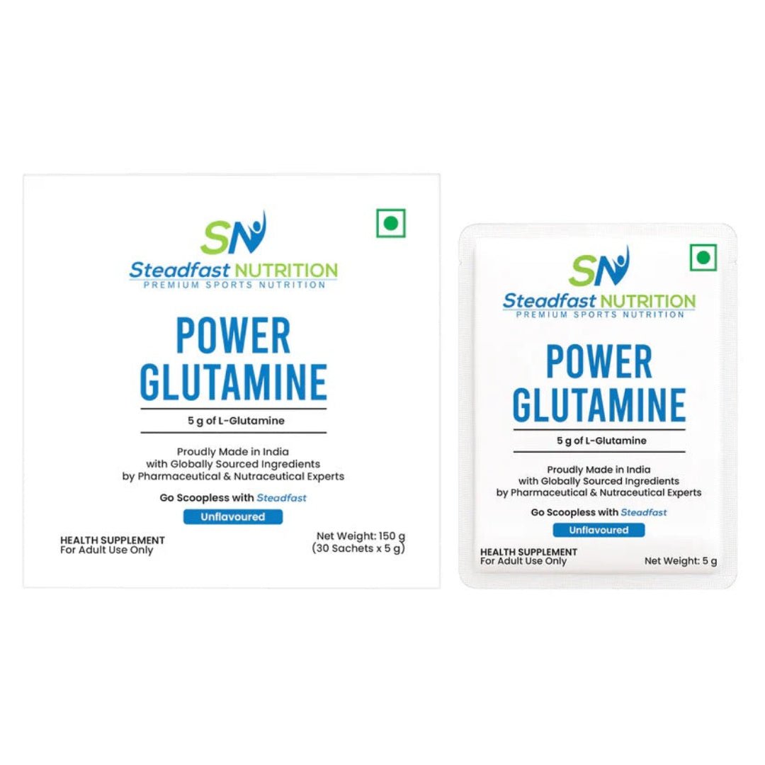 Steadfast Power Glutamine | L - Glutamine Supplement | 30 Sachets - D Byk Store