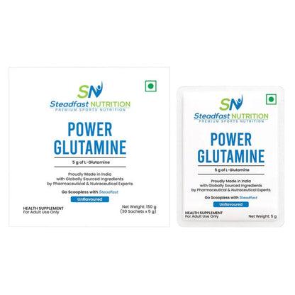 Steadfast Power Glutamine | L - Glutamine Supplement | 30 Sachets - D Byk Store
