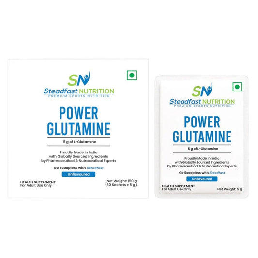 Steadfast Power Glutamine | L - Glutamine Supplement | 30 Sachets - D Byk Store