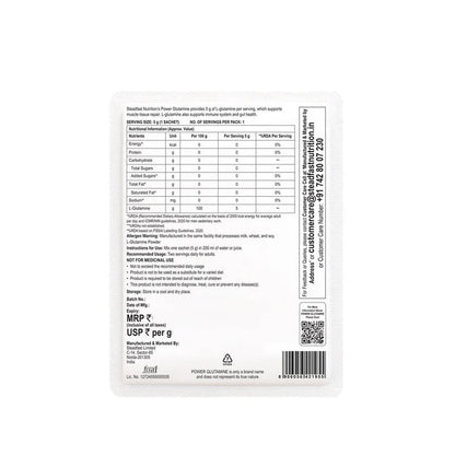 Steadfast Power Glutamine | L - Glutamine Supplement | 30 Sachets - D Byk Store