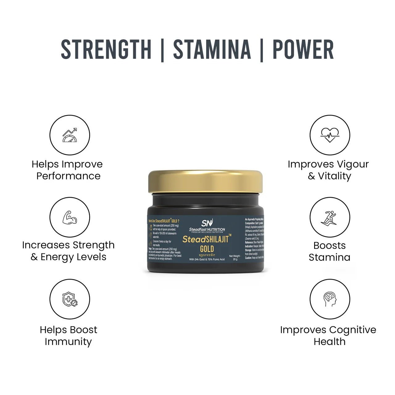 Steadfast Shilajit Gold - 20 Gram - D Byk Store