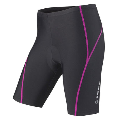 Tenn - Outdoors Women's 8 Panel Professional Viper with Pad Cycling Shorts - Black / Pink - D Byk Store