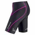 Tenn - Outdoors Women's 8 Panel Professional Viper with Pad Cycling Shorts - Black / Pink - D Byk Store