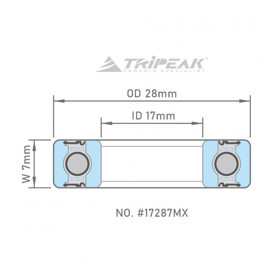 Tripeak #17287 Full Steel Ball Bearing (MAX Series)(17x28x7mm) - D Byk Store