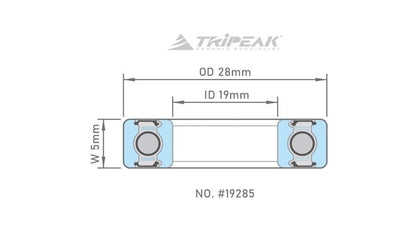 Tripeak #19285 High Precision Steel Bearing (ABEC3)(19x28x5mm) - D Byk Store