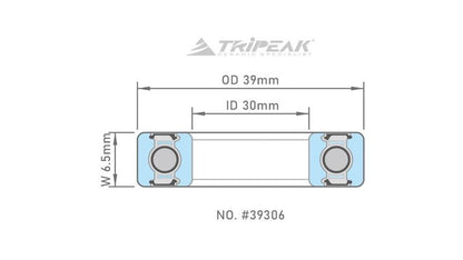 Tripeak #39306 Ceramic Hybrid Bearing (G5)(30x39x6.5mm) - D Byk Store