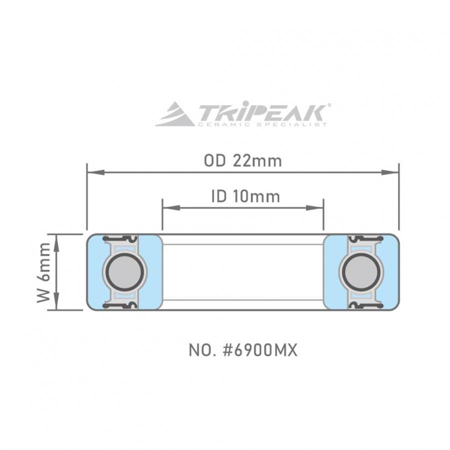 Tripeak #6900 Full Steel Ball Bearing (MAX Series)(10x22x6mm) - D Byk Store