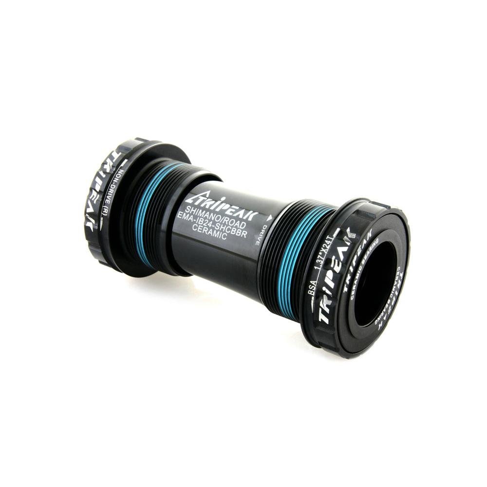 Tripeak Bottom Bracket Shimano HT Compatible, Cermaic Bearing, BSA 1.37", Road, Colour Black - D Byk Store