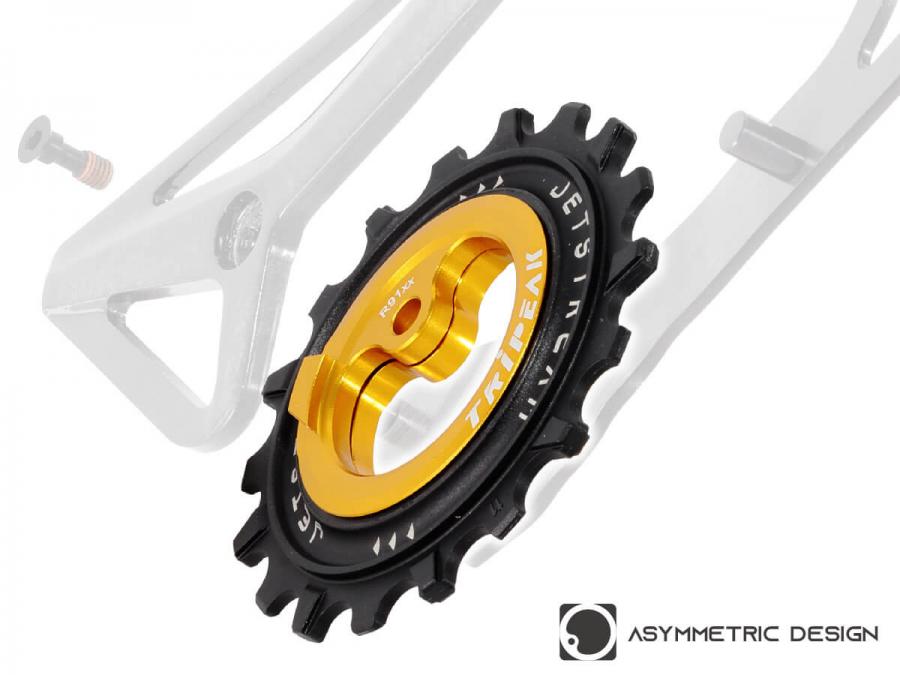 Tripeak Oversize Pulley Kit 11/18T Ceramic Bearing (Shimano GRX 2X)-Red - D Byk Store