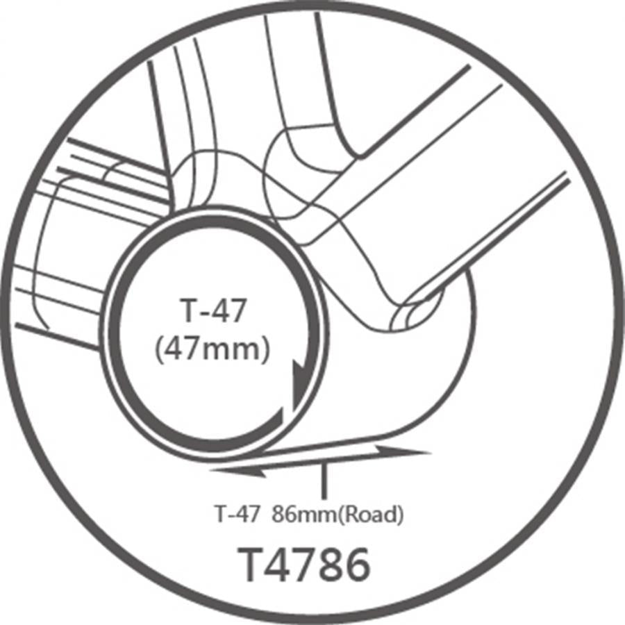 Tripeak T47 3-in-1 Bottom Bracket Ceramic-Shimano/SRAM/Rotor (86mm)-Red - D Byk Store
