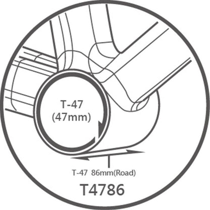 Tripeak T47 3-in-1 Bottom Bracket Ceramic-Shimano/SRAM/Rotor (86mm)-Red - D Byk Store