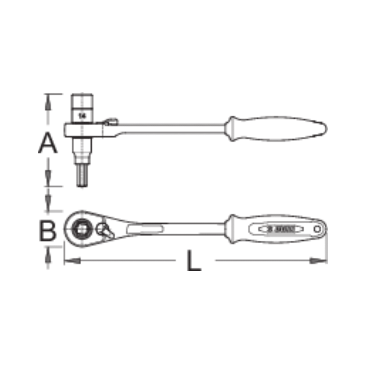 Unior 1621/1ABI-US Ratchet Wrench 14x8 (US Version) - D Byk Store