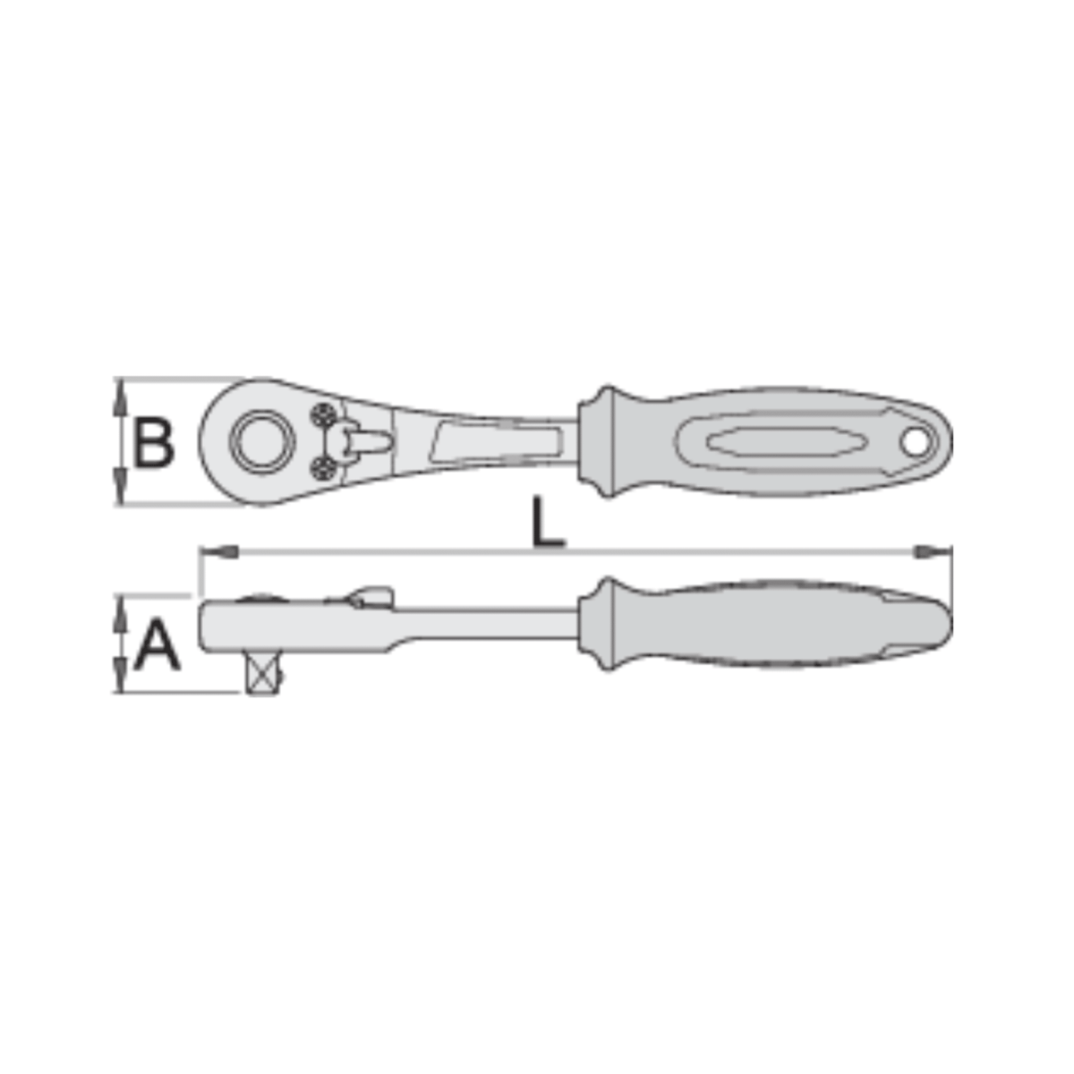 Unior 190.1/1ABI Reversible Ratchet 1/2" 260mm - D Byk Store