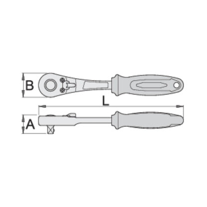 Unior 190.1/1ABI Reversible Ratchet 1/2" 260mm - D Byk Store