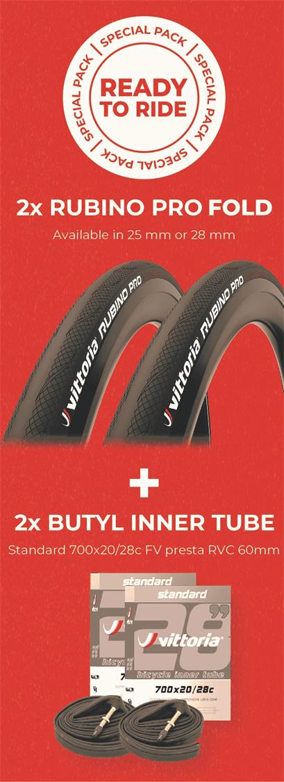 Vittoria 700c Rubino Pro Twin Pack with Free Tubes - D Byk Store